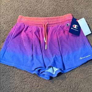 Champion Kids Ombre Shorts - Pink and Blue Size Medium Girls. NWT